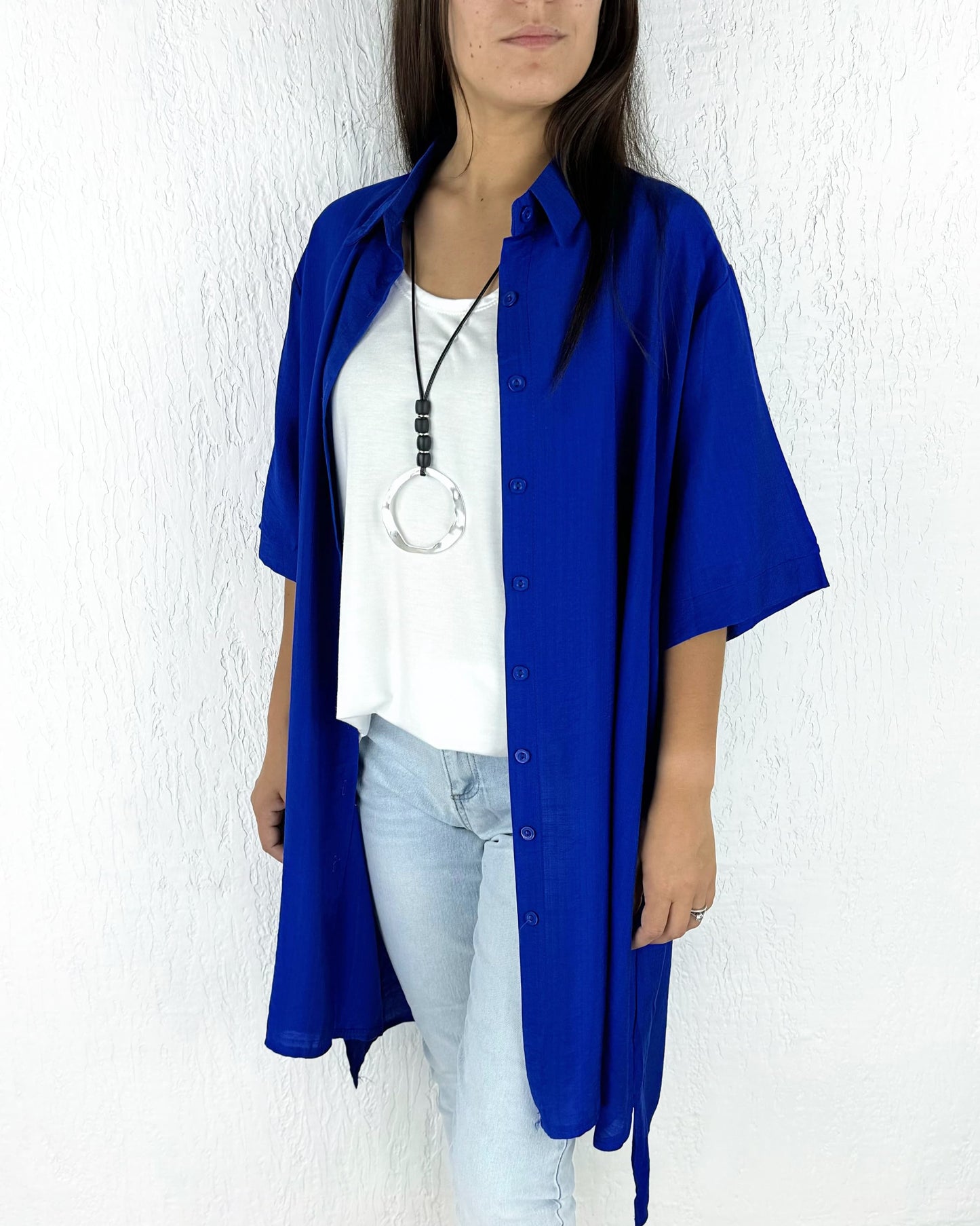 Blusa Larga Isidora Semi Satin