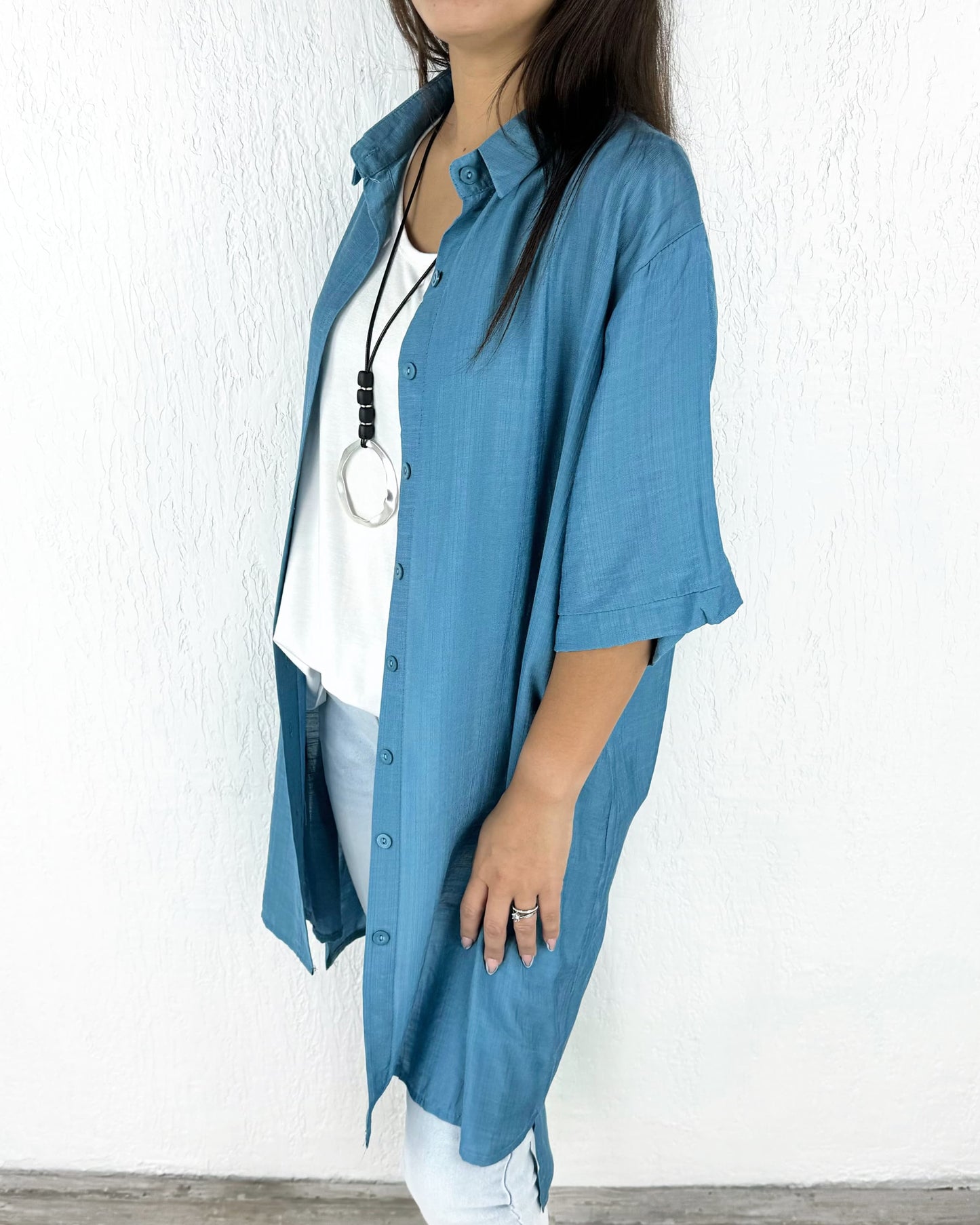 Blusa Larga Isidora Semi Satin