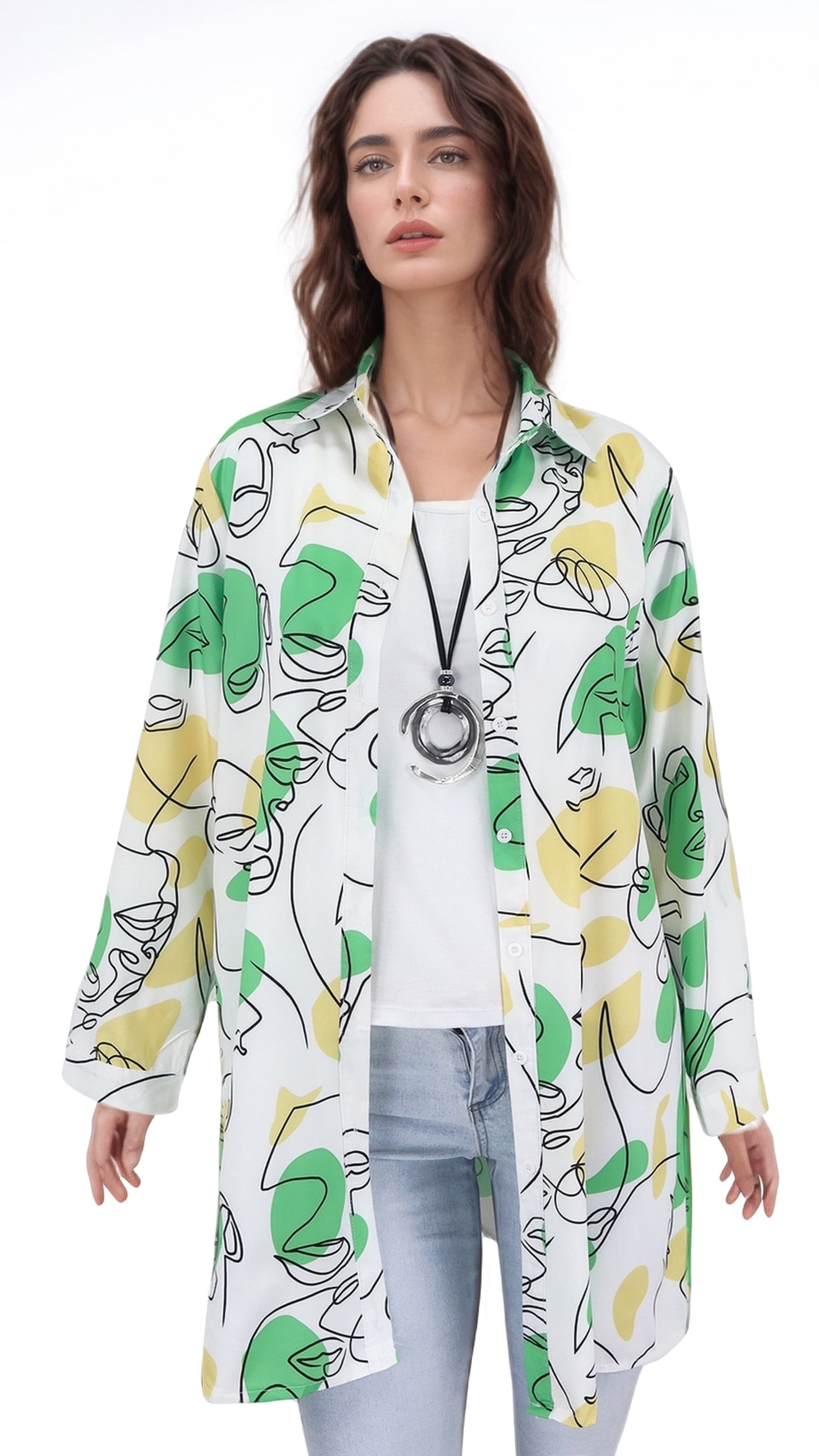 Blusa Larga Estampado Teva Viscosa