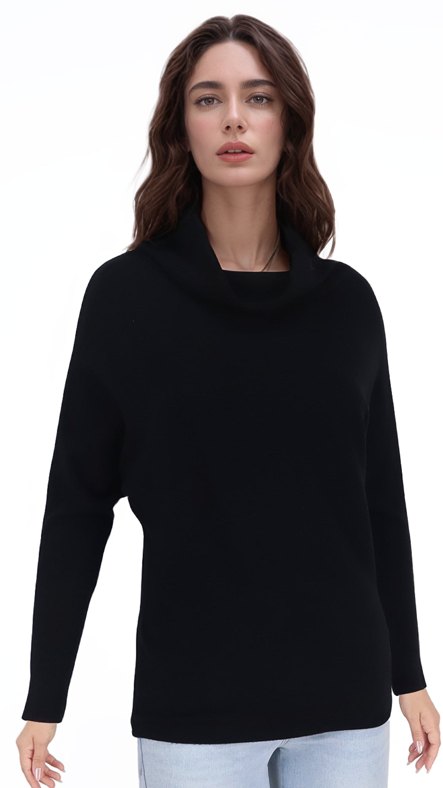 Polera Pia Murcielago Cuello Lanilla Elasticada