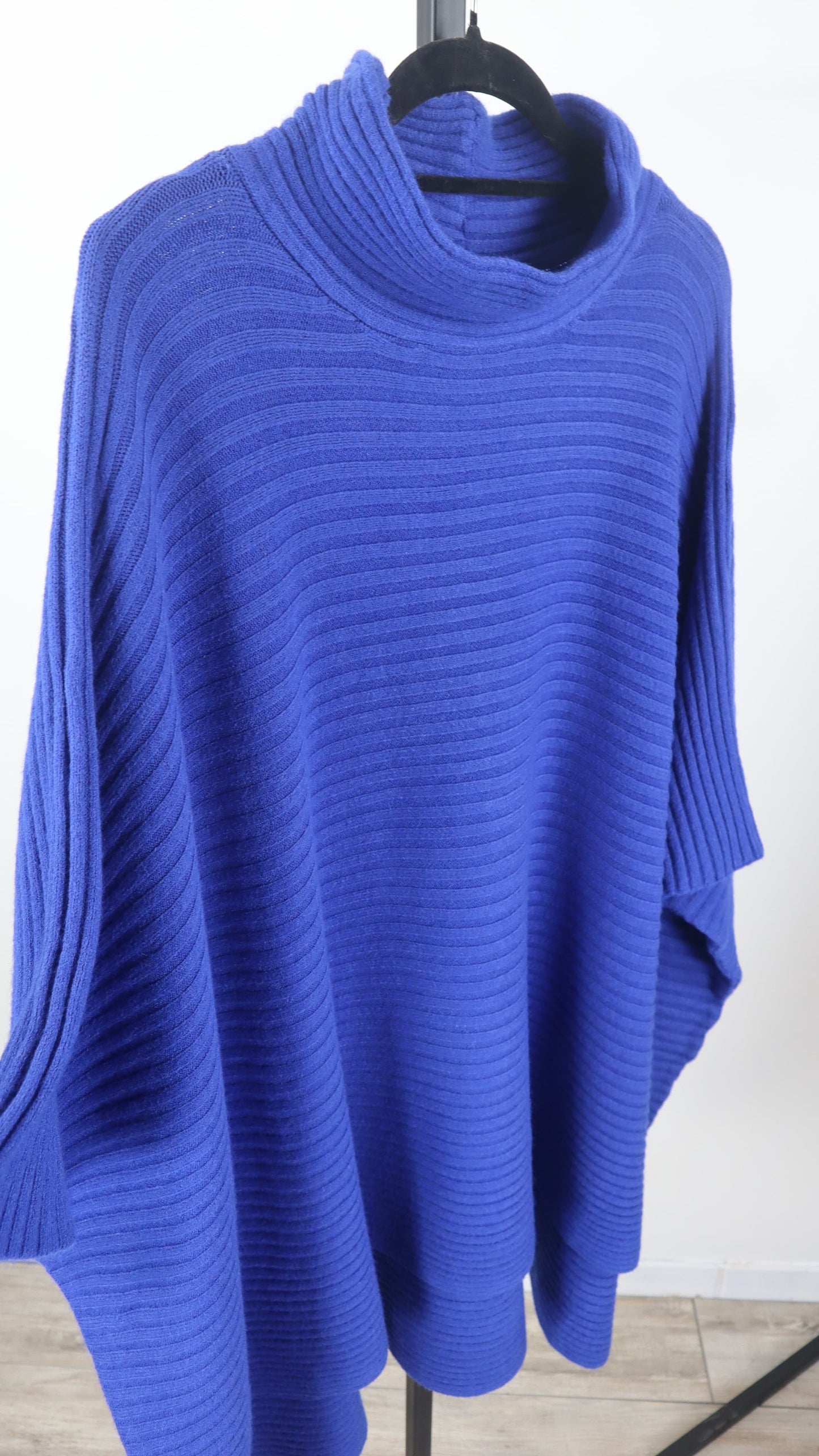 Sueter Poncho Extra Ancho Leto Lanilla Acanalada