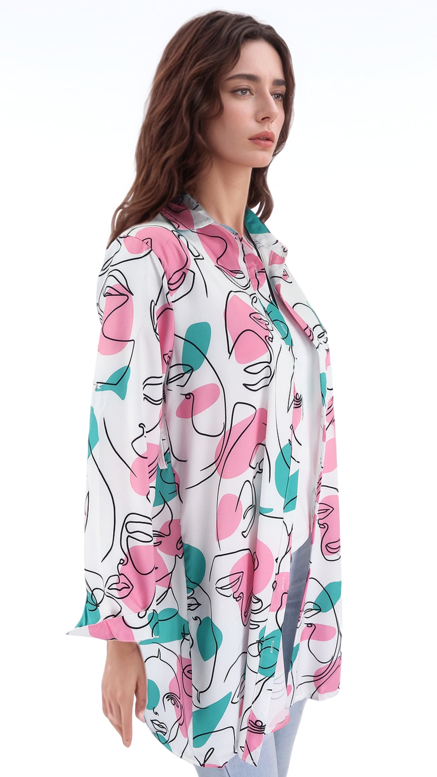 Blusa Larga Estampado Teva Viscosa
