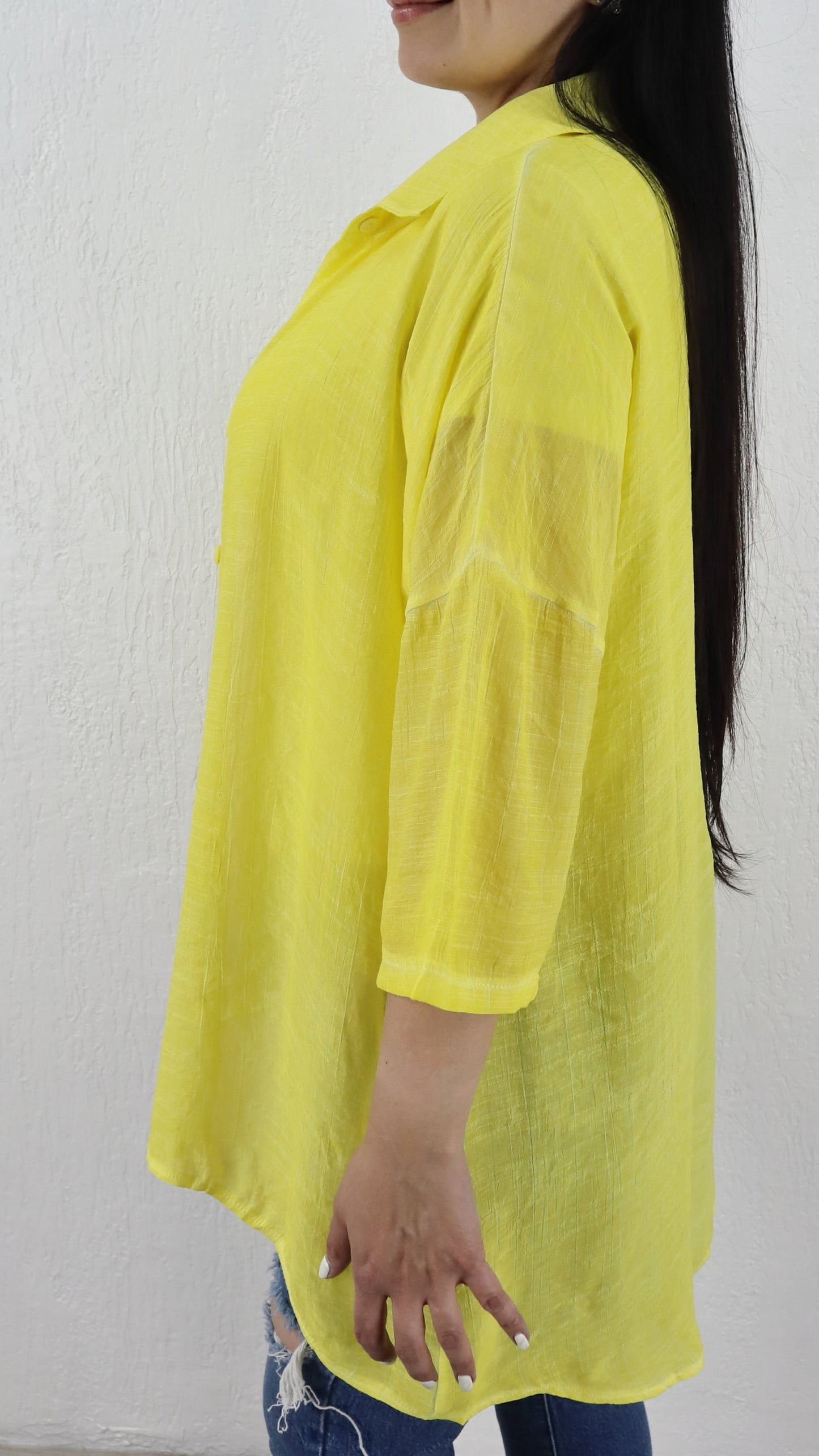 Blusa Noe Corta Desgastada Viscosa