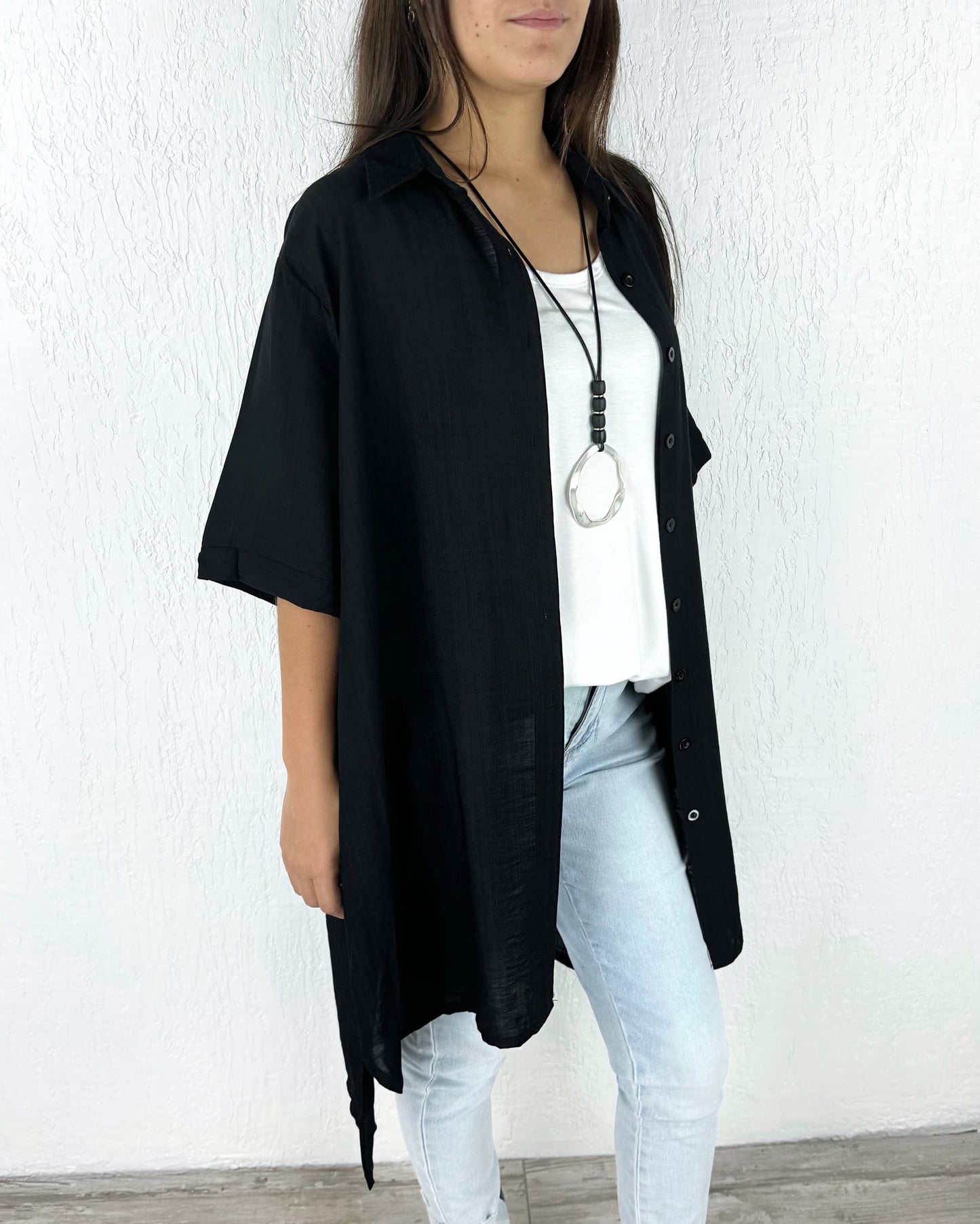 Blusa Larga Isidora Semi Satin