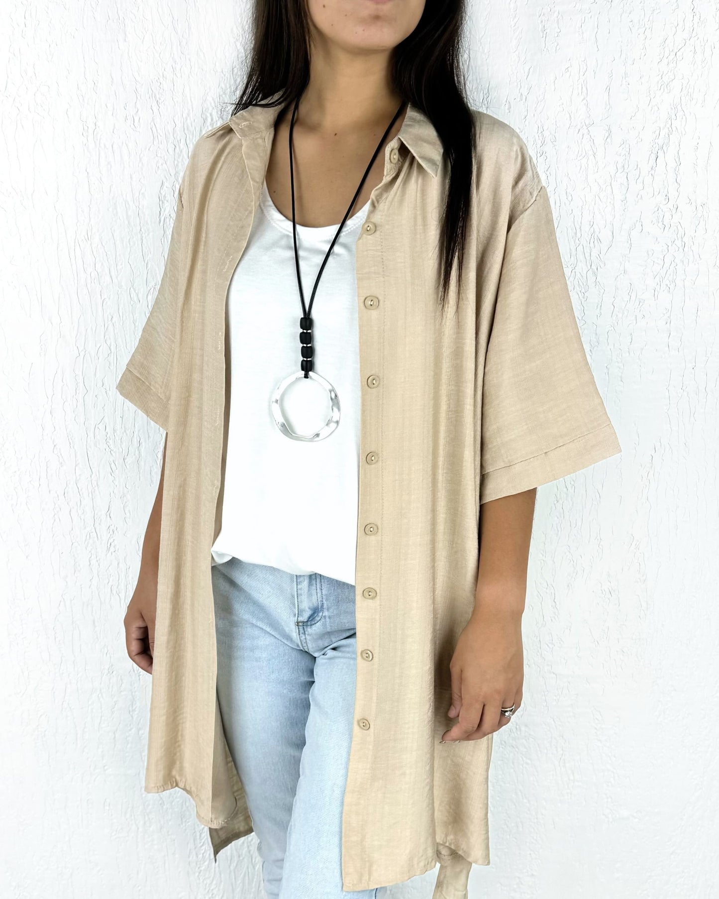 Blusa Larga Isidora Semi Satin