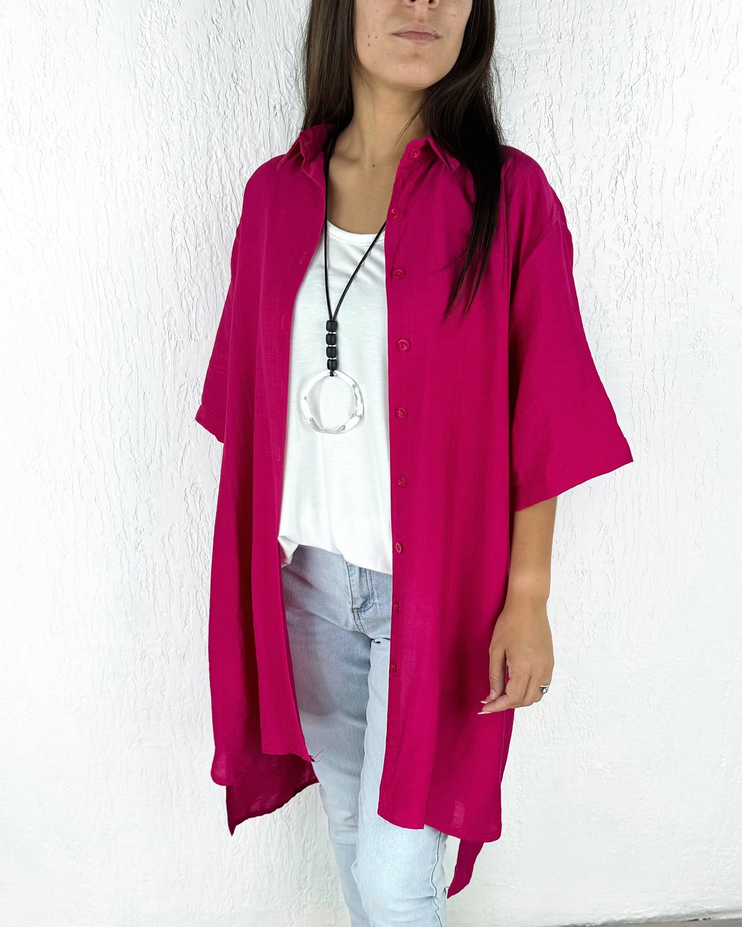 Blusa Larga Isidora Semi Satin