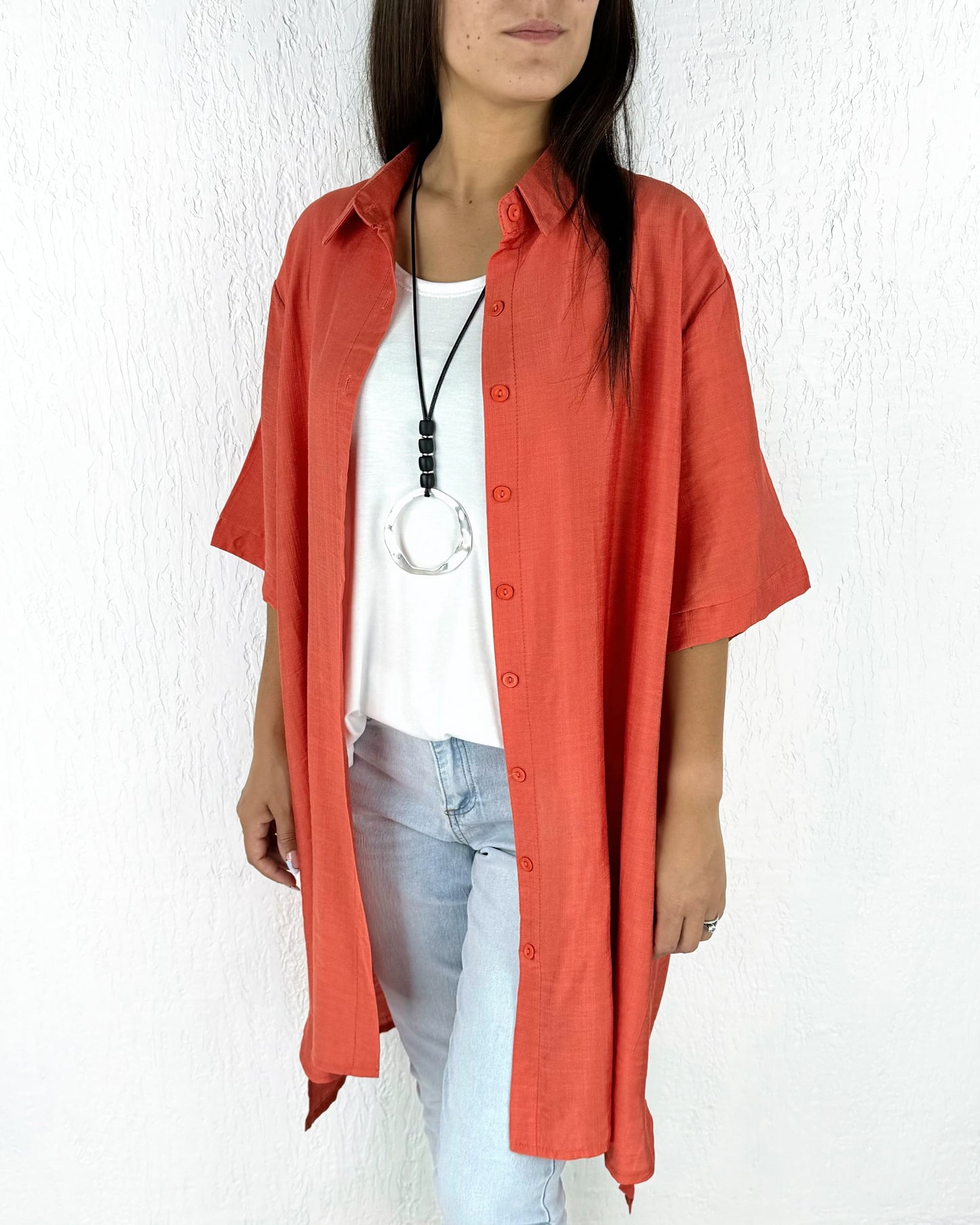 Blusa Larga Isidora Semi Satin