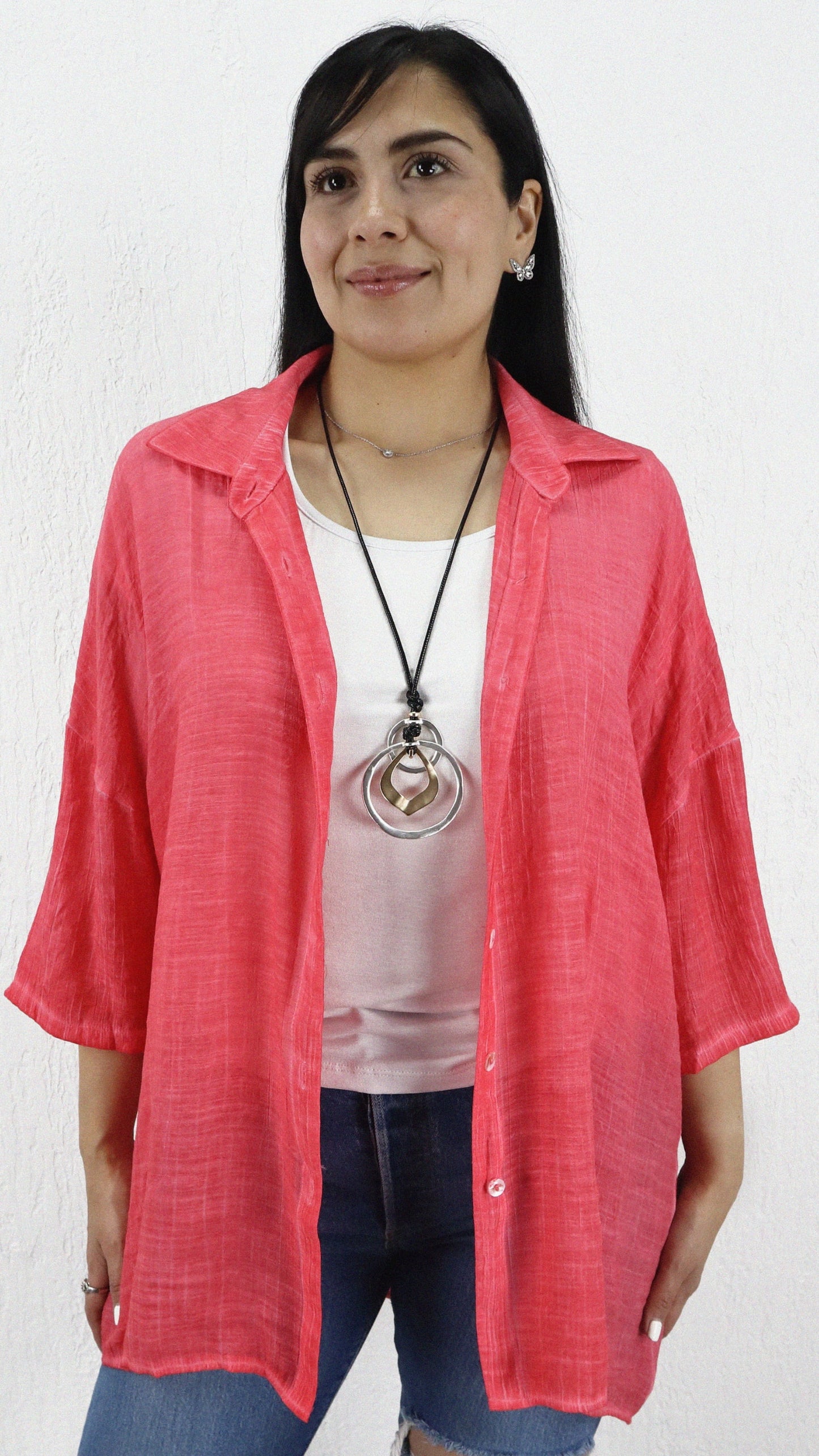 Blusa Noe Corta Desgastada Viscosa