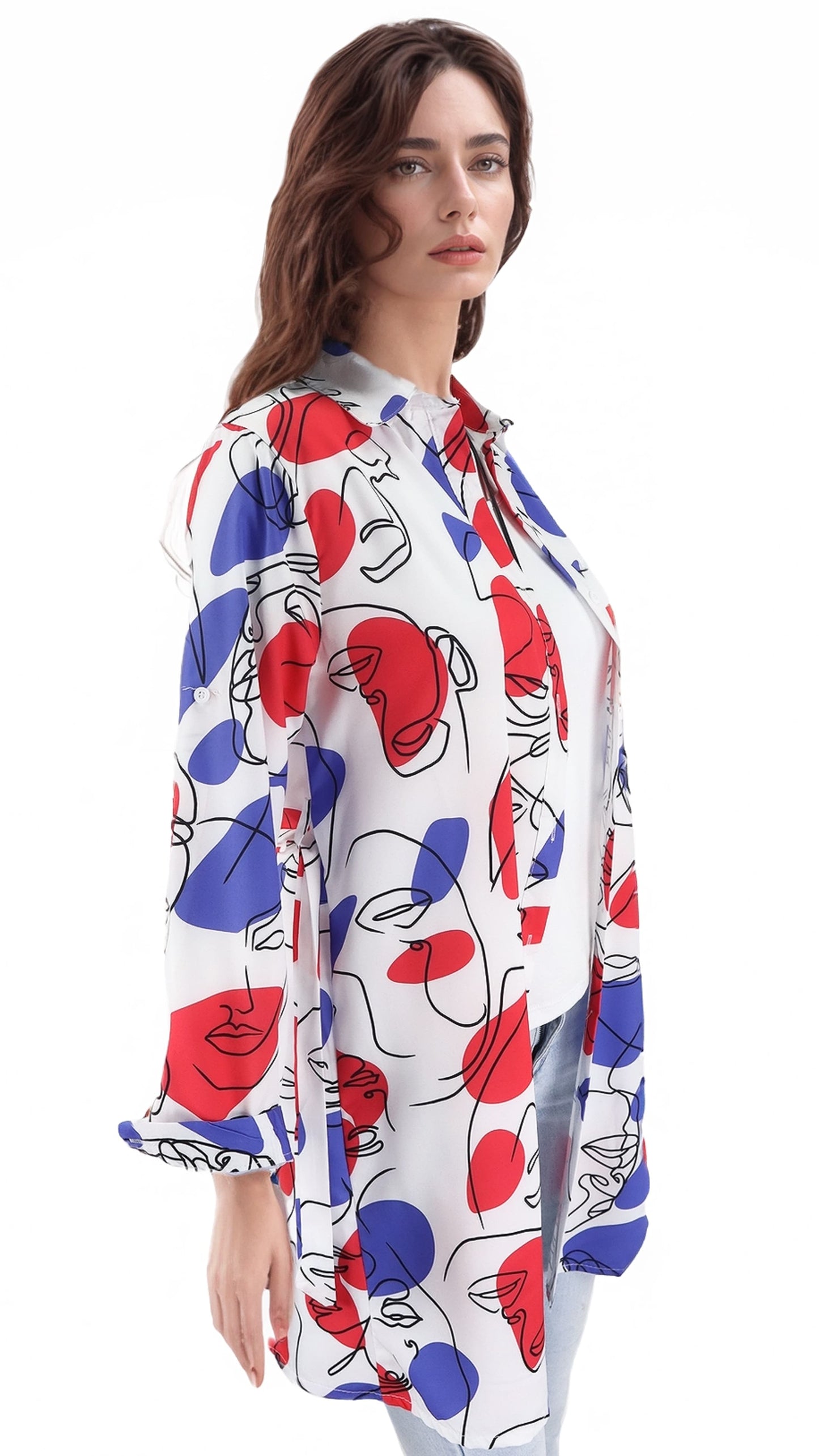 Blusa Larga Estampado Teva Viscosa