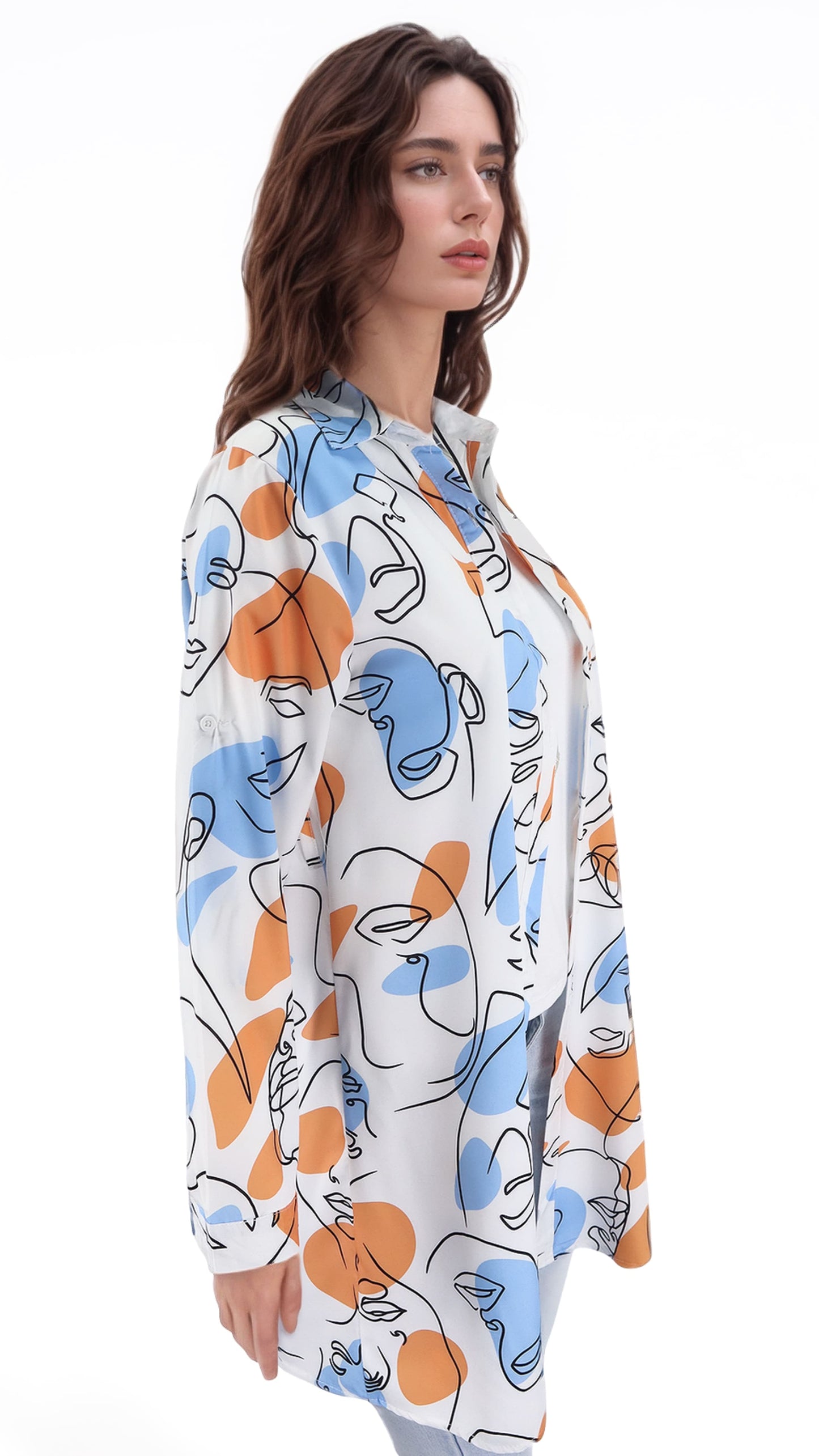 Blusa Larga Estampado Teva Viscosa