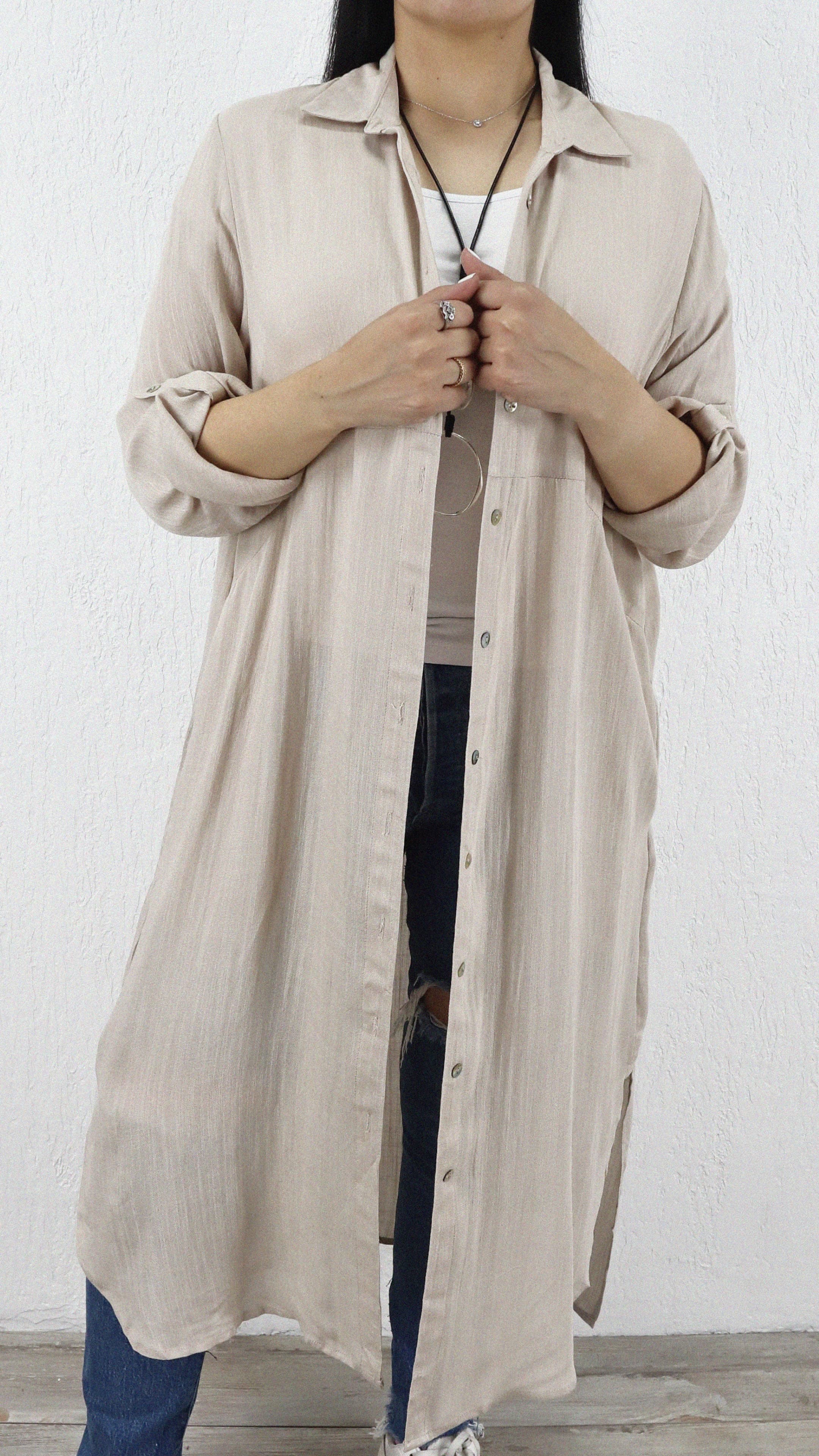 Bluson Largo Bolsillo Zoe Lino