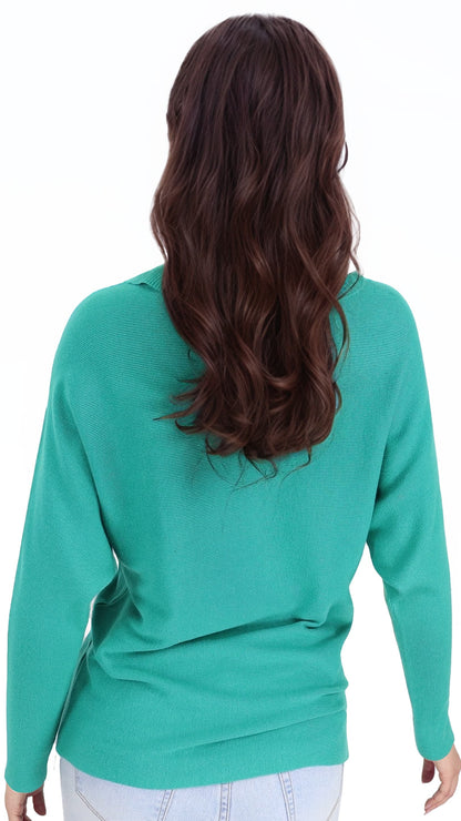 Polera Pia Murcielago Cuello Lanilla Elasticada