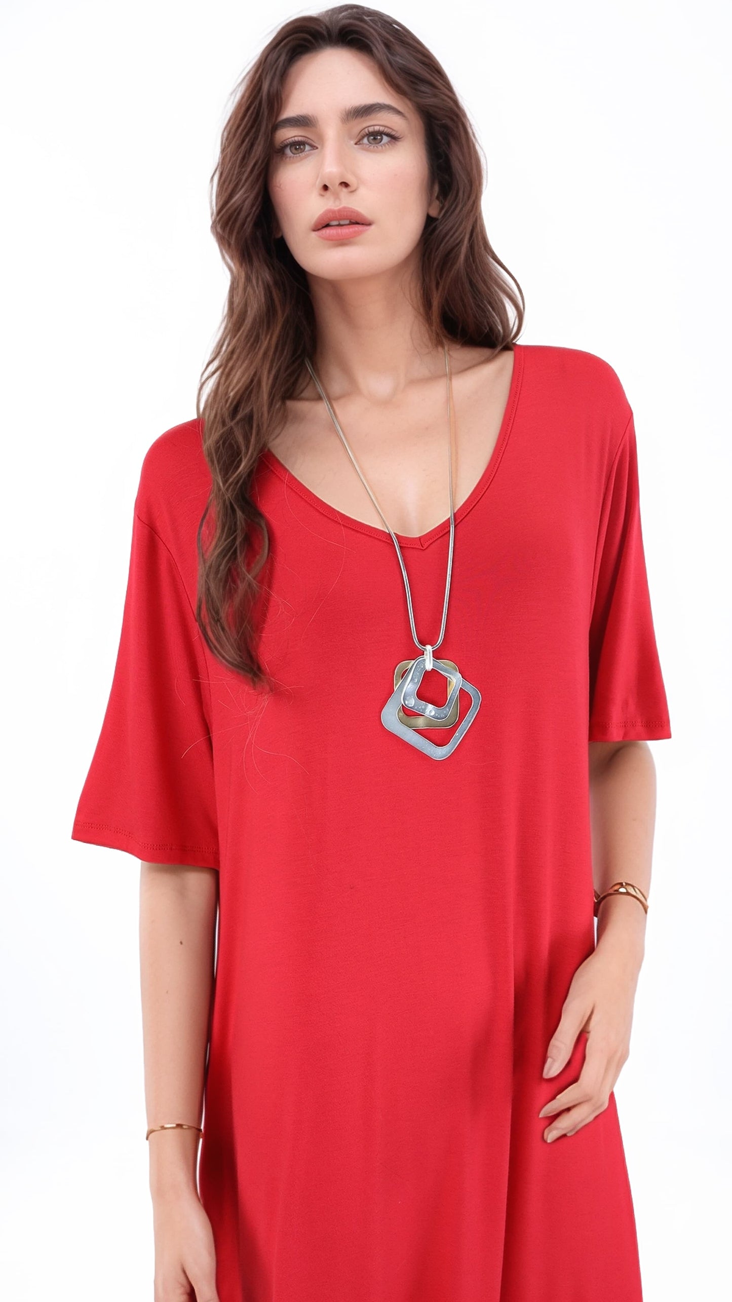 Vestido Ambra Bolsillos Manga Corta Algodón
