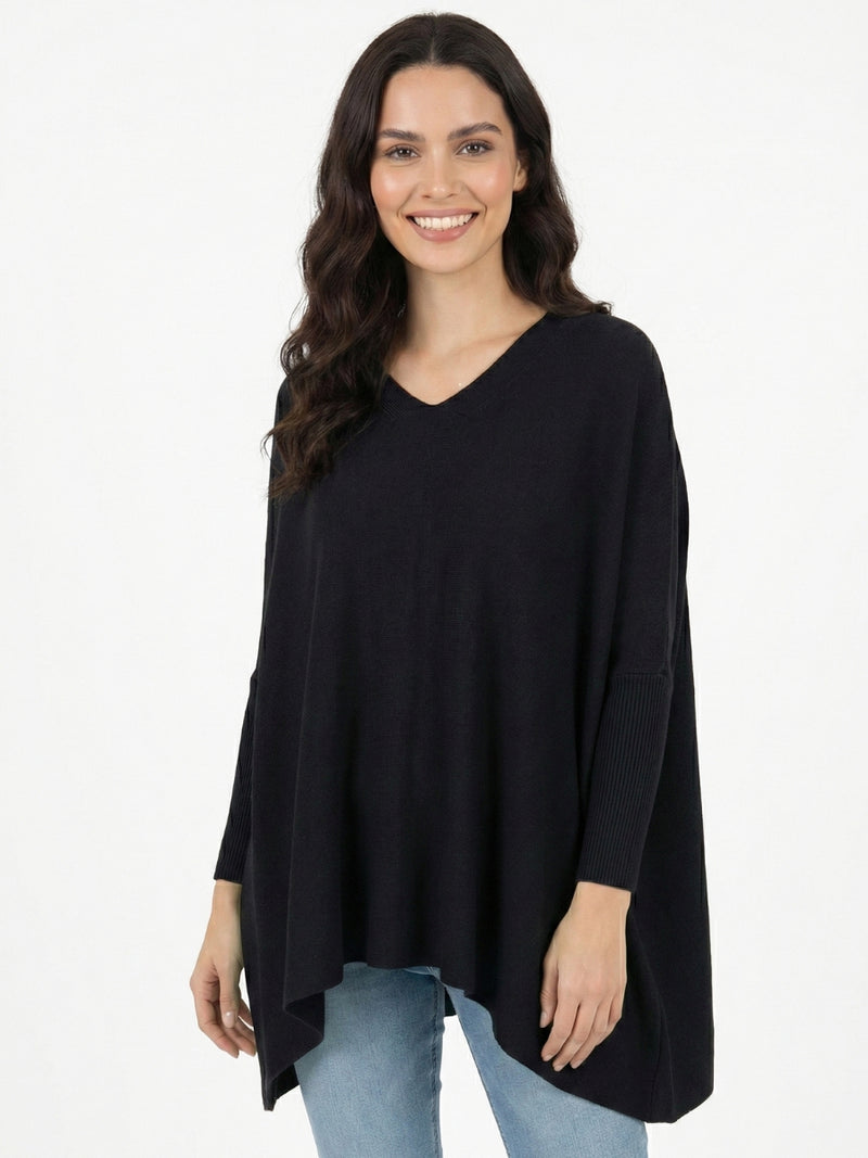 Sueter Poncho Extra Ancho Matilde Lanilla