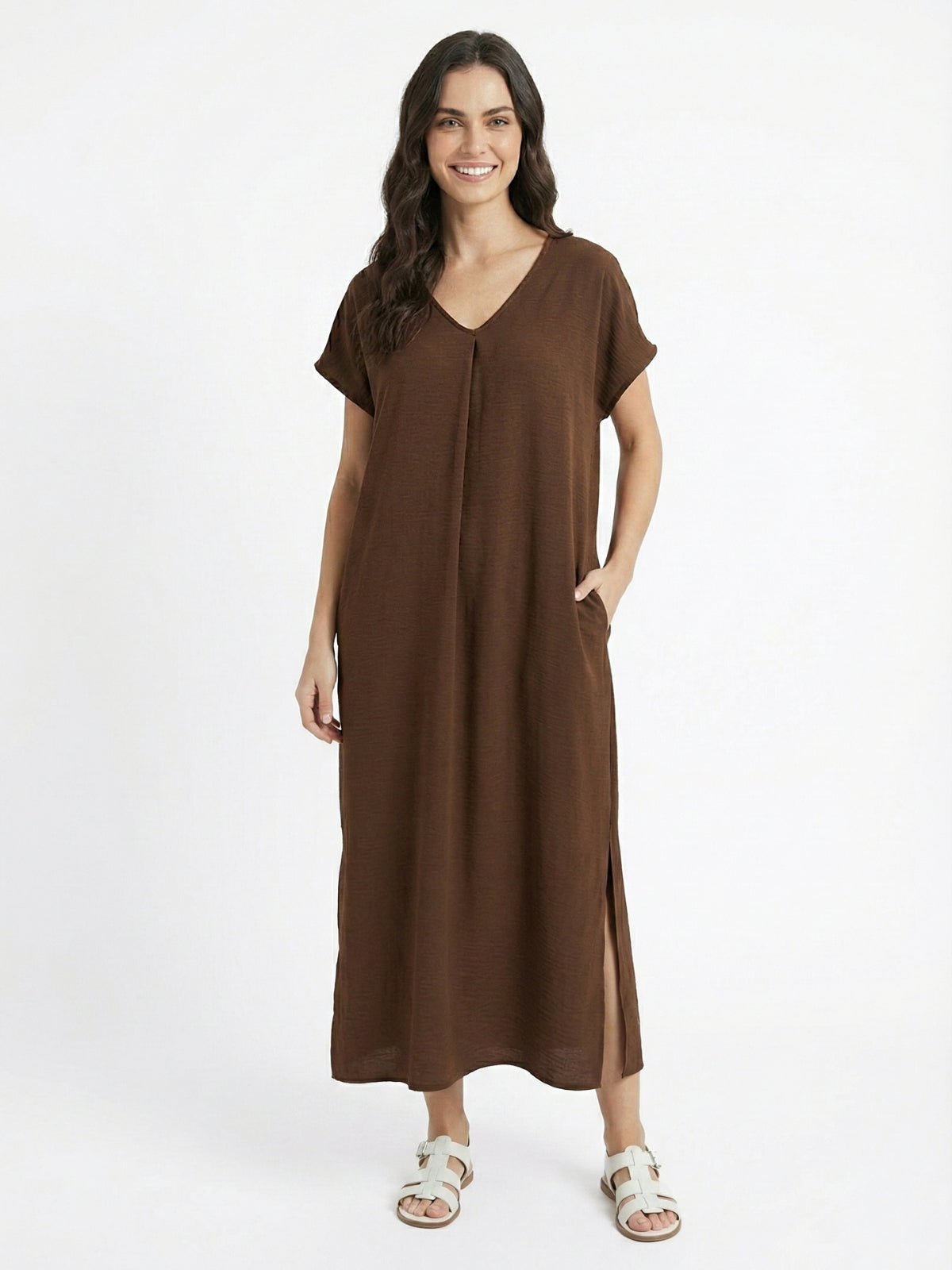 Vestido Bolsillos Chiara Viscosa Cey