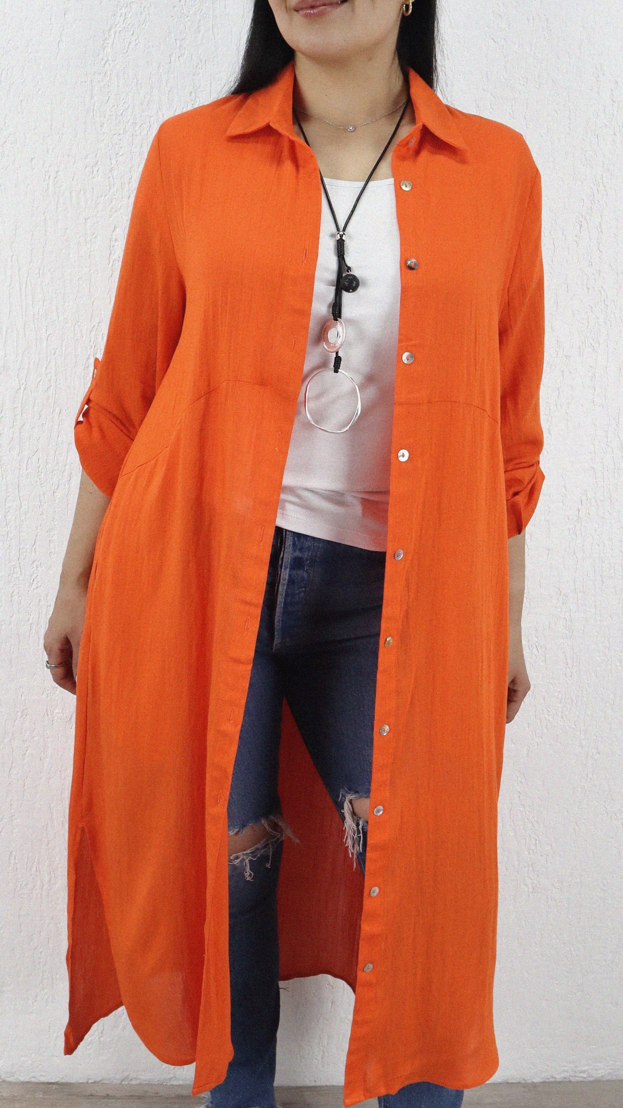 Bluson Largo Bolsillo Zoe Lino