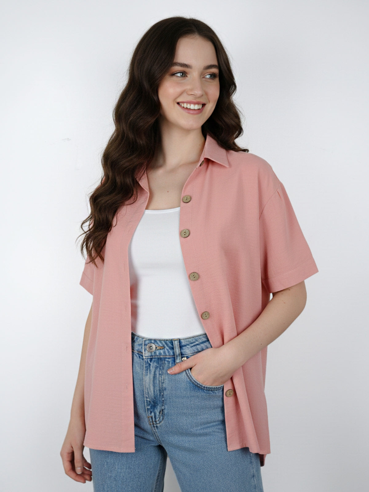 Blusa Jeno Botón Viscosa Cey