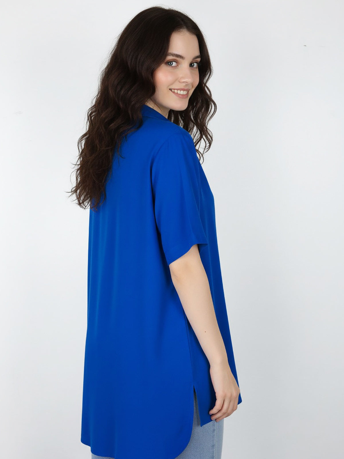 Blusa Larga Isidora Semi Satin