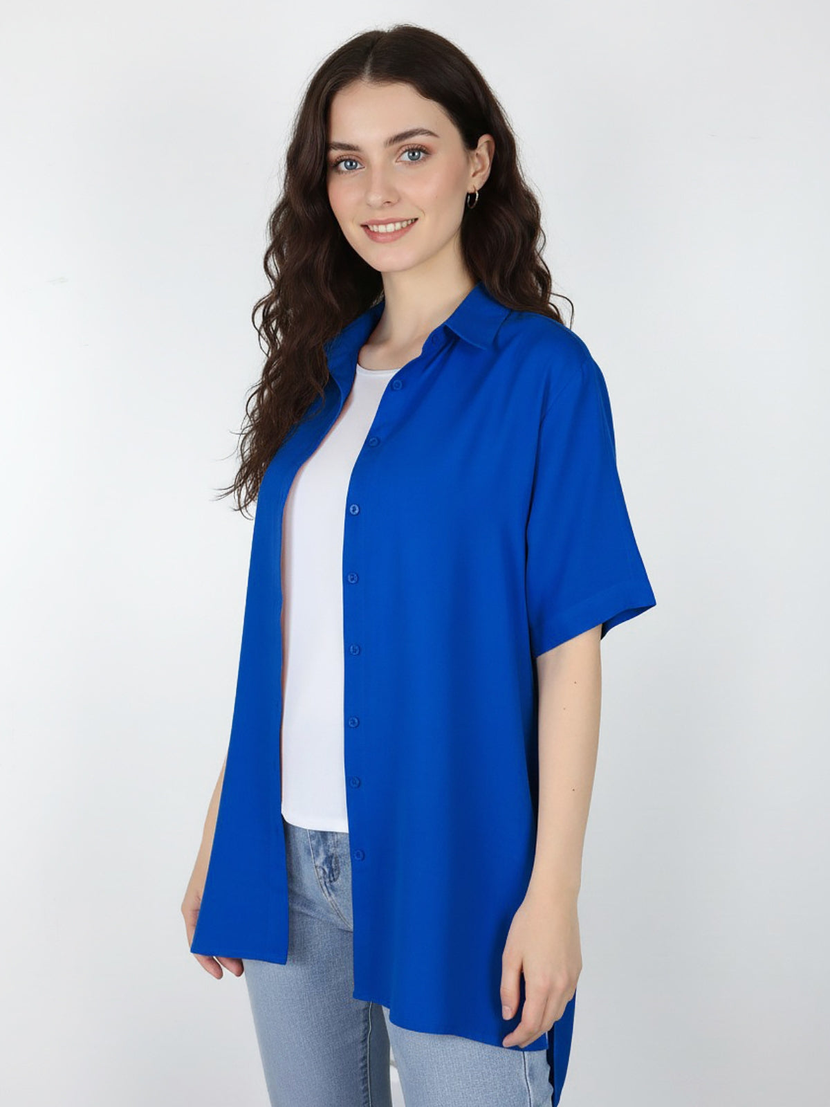 Blusa Larga Isidora Semi Satin