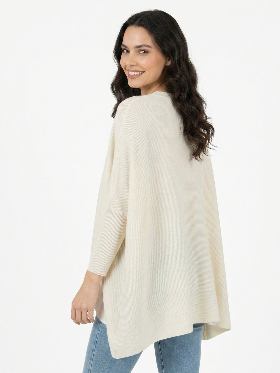 Sueter Poncho Extra Ancho Matilde Lanilla