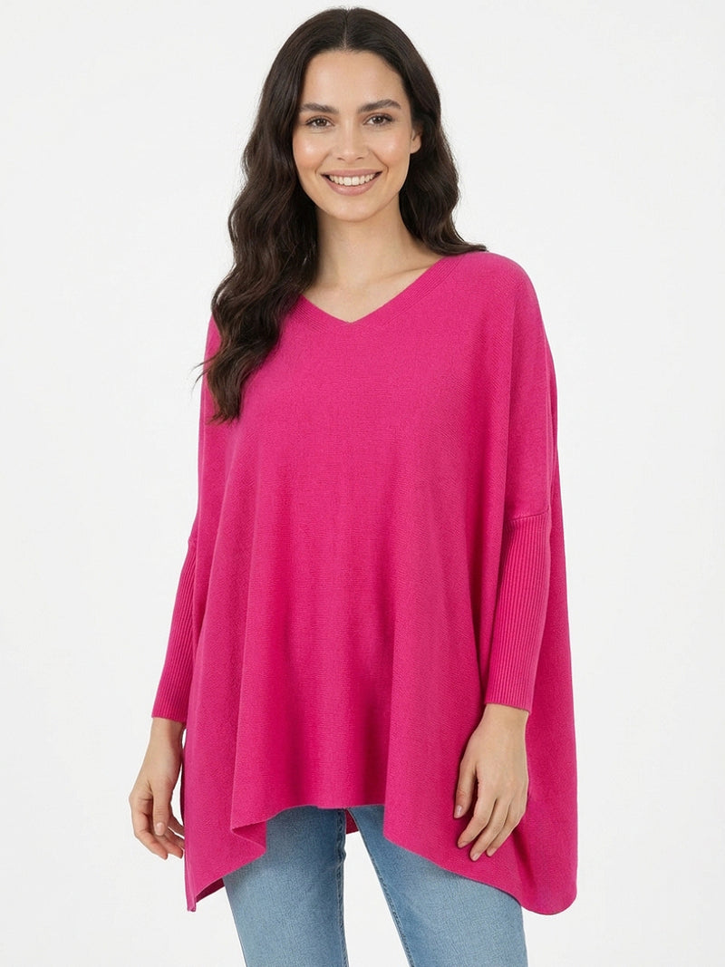 Sueter Poncho Extra Ancho Matilde Lanilla