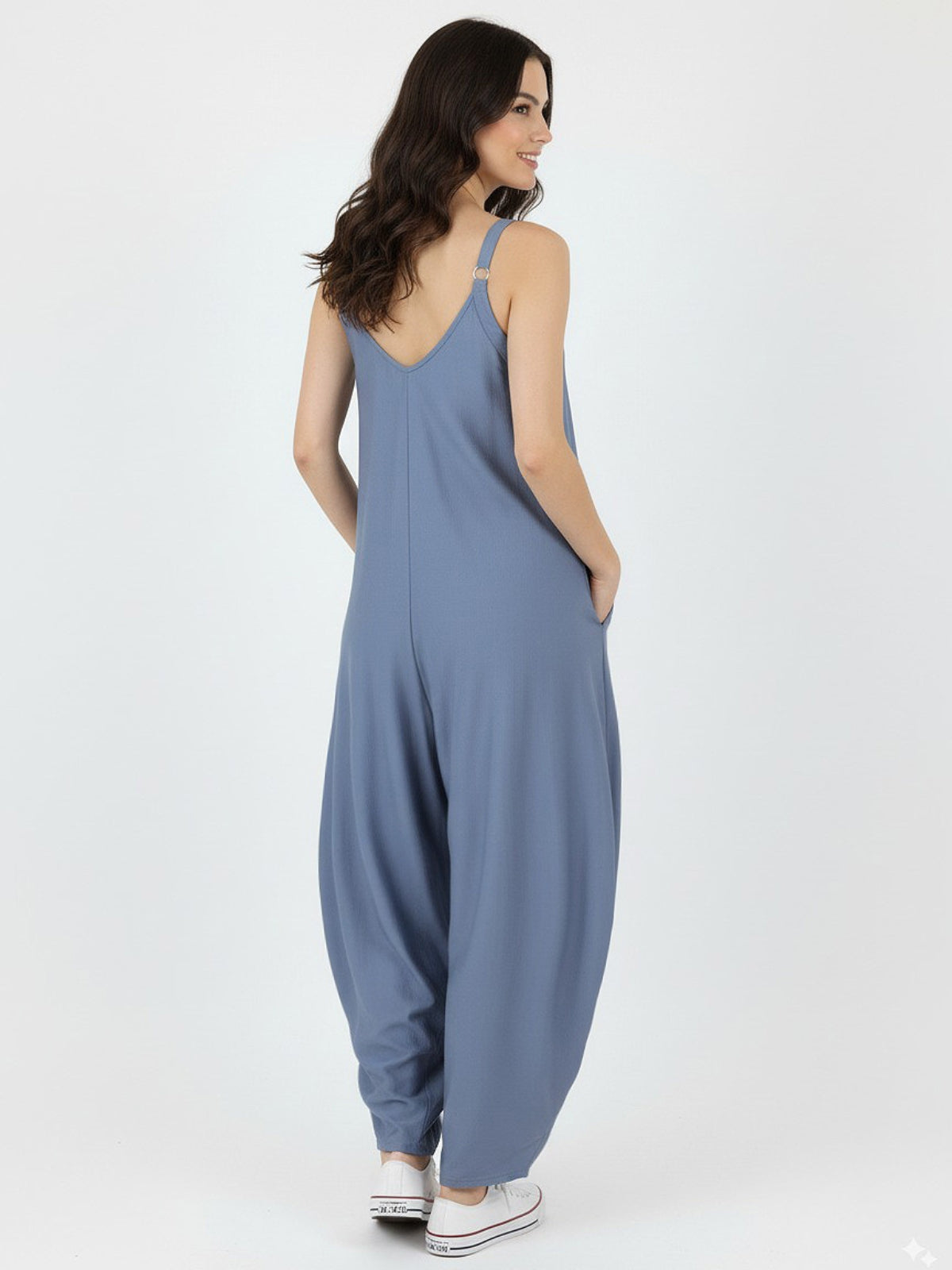 Enterito Perla Bolsillos Viscosa Satinada