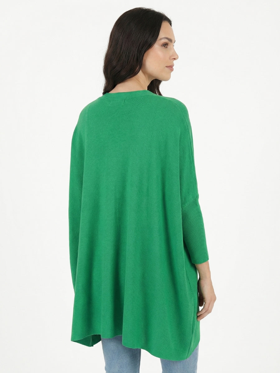 Sueter Poncho Extra Ancho Matilde Lanilla