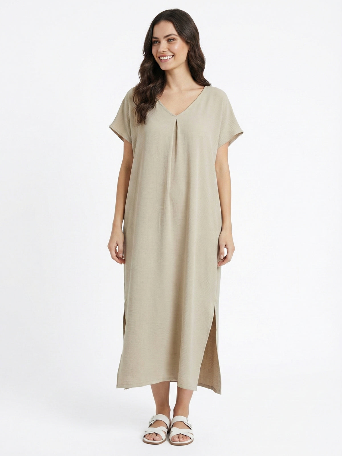 Vestido Bolsillos Chiara Viscosa Cey