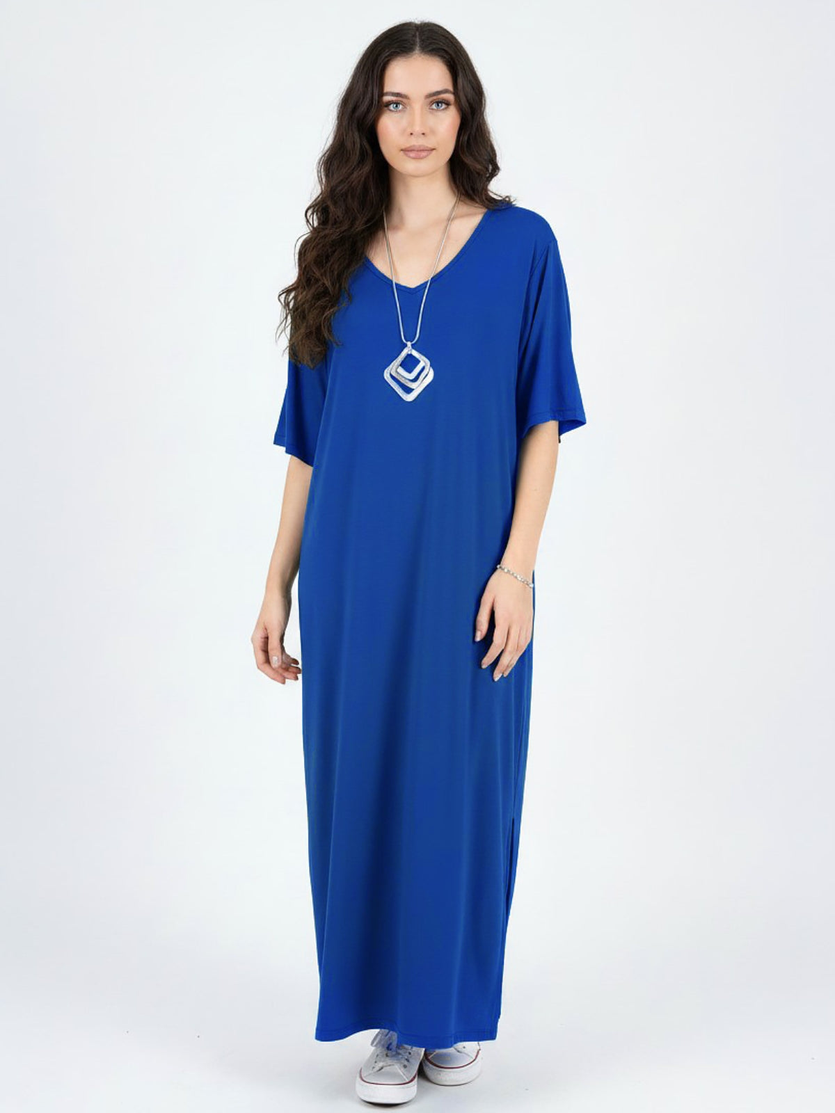 Vestido Ambra Bolsillos Manga Corta Algodón