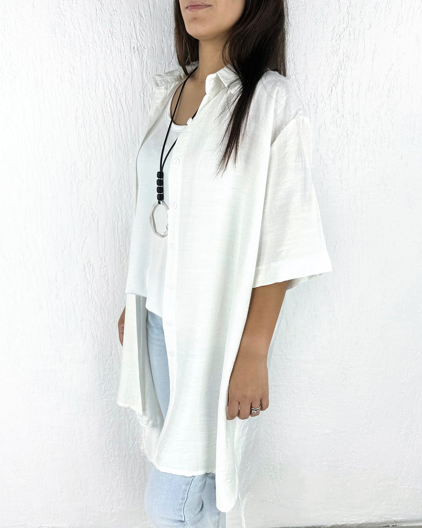 Blusa Larga Isidora Semi Satin