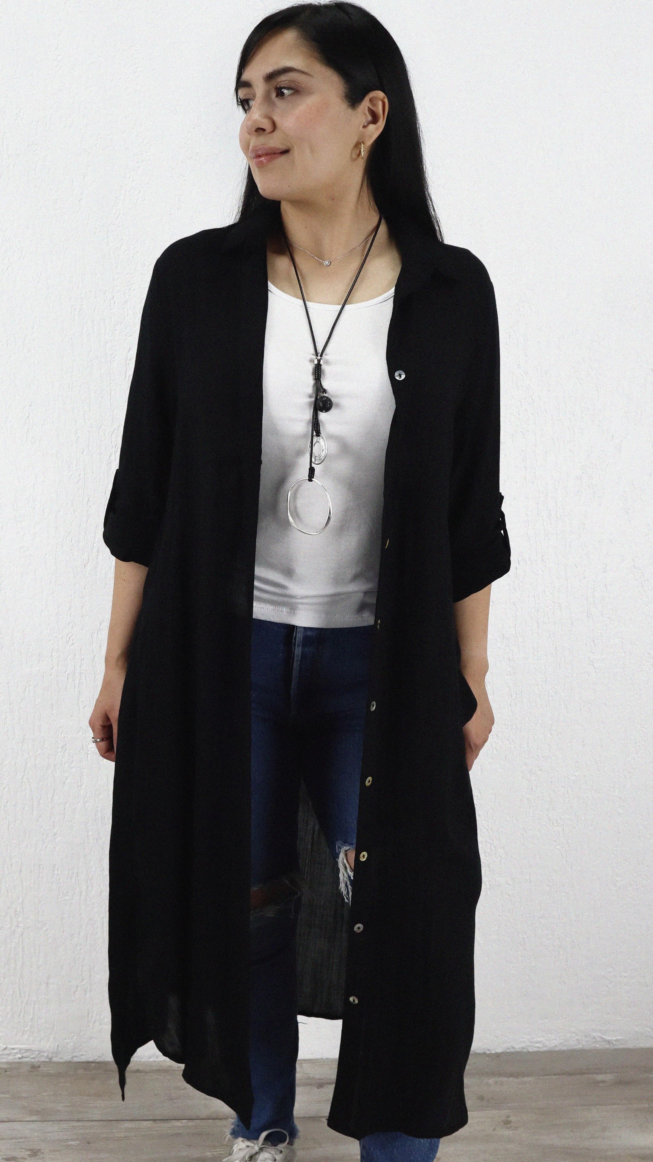 Bluson Largo Bolsillo Zoe Lino