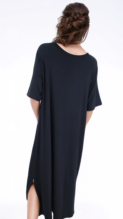 Vestido Ambra Bolsillos Manga Corta Algodón