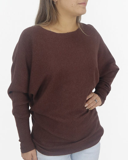 Polera Pia Murcielago Lanilla Elasticada