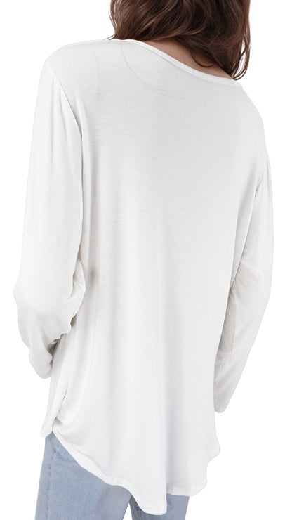 Polera Nudo Manga Larga Algodón
