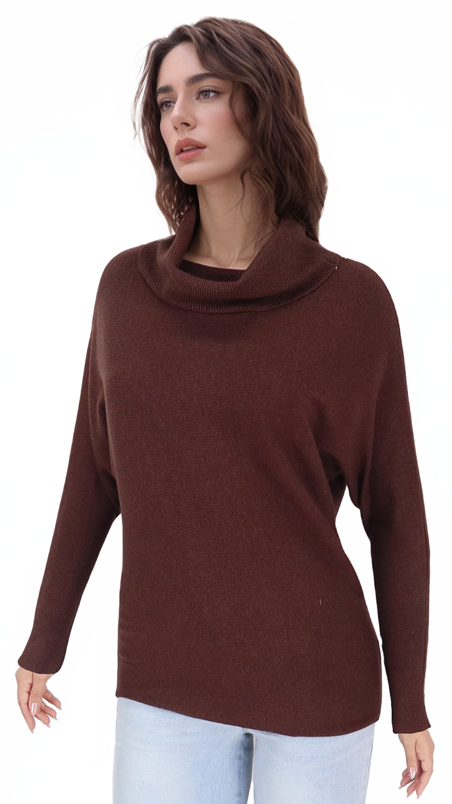Polera Pia Murcielago Cuello Lanilla Elasticada