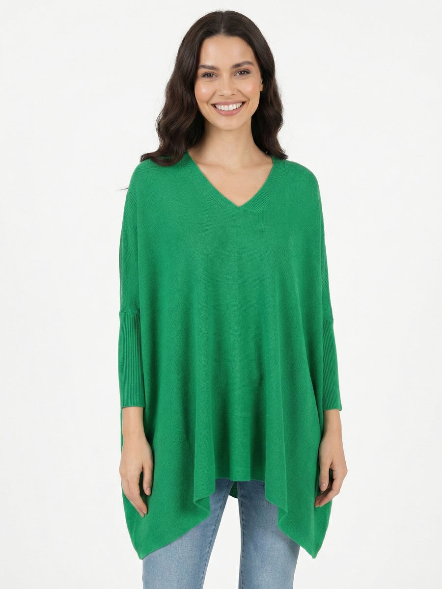 Sueter Poncho Extra Ancho Matilde Lanilla