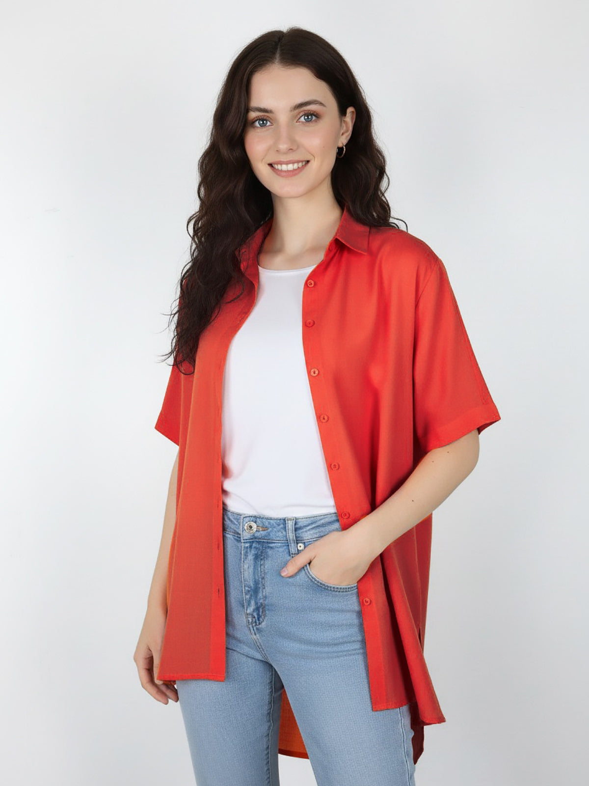 Blusa Larga Isidora Semi Satin
