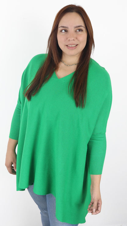 Sueter Poncho Extra Ancho Matilde Lanilla