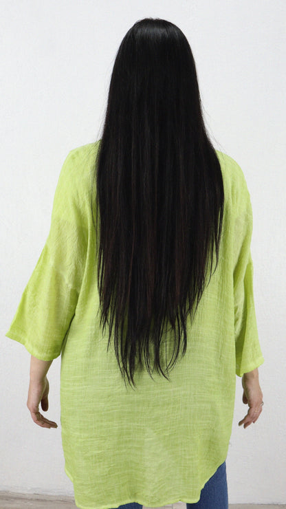 Blusa Noe Corta Desgastada Viscosa