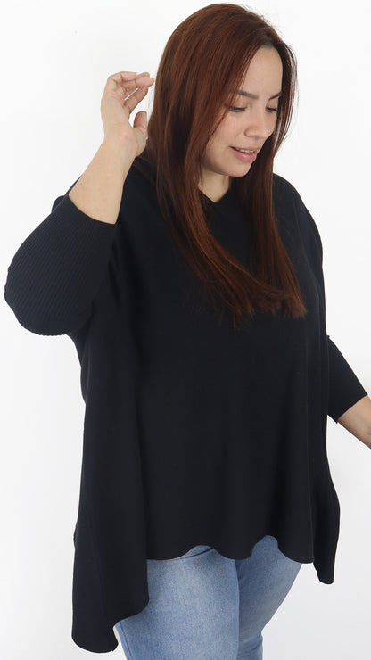 Sueter Poncho Extra Ancho Matilde Lanilla