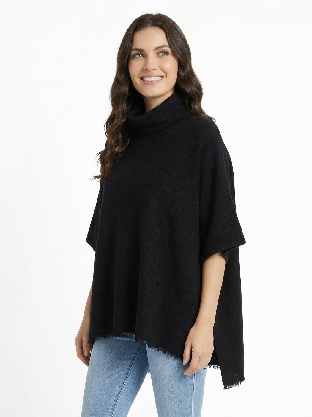 Sueter Poncho Extra Ancho Fay Lanilla