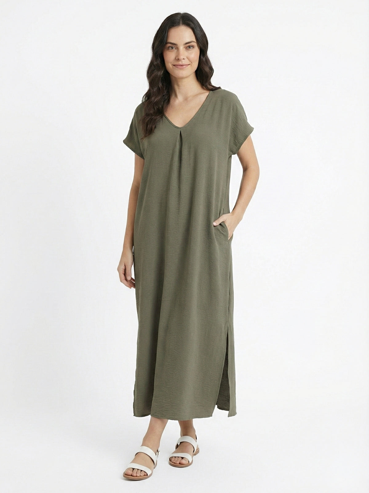 Vestido Bolsillos Chiara Viscosa Cey