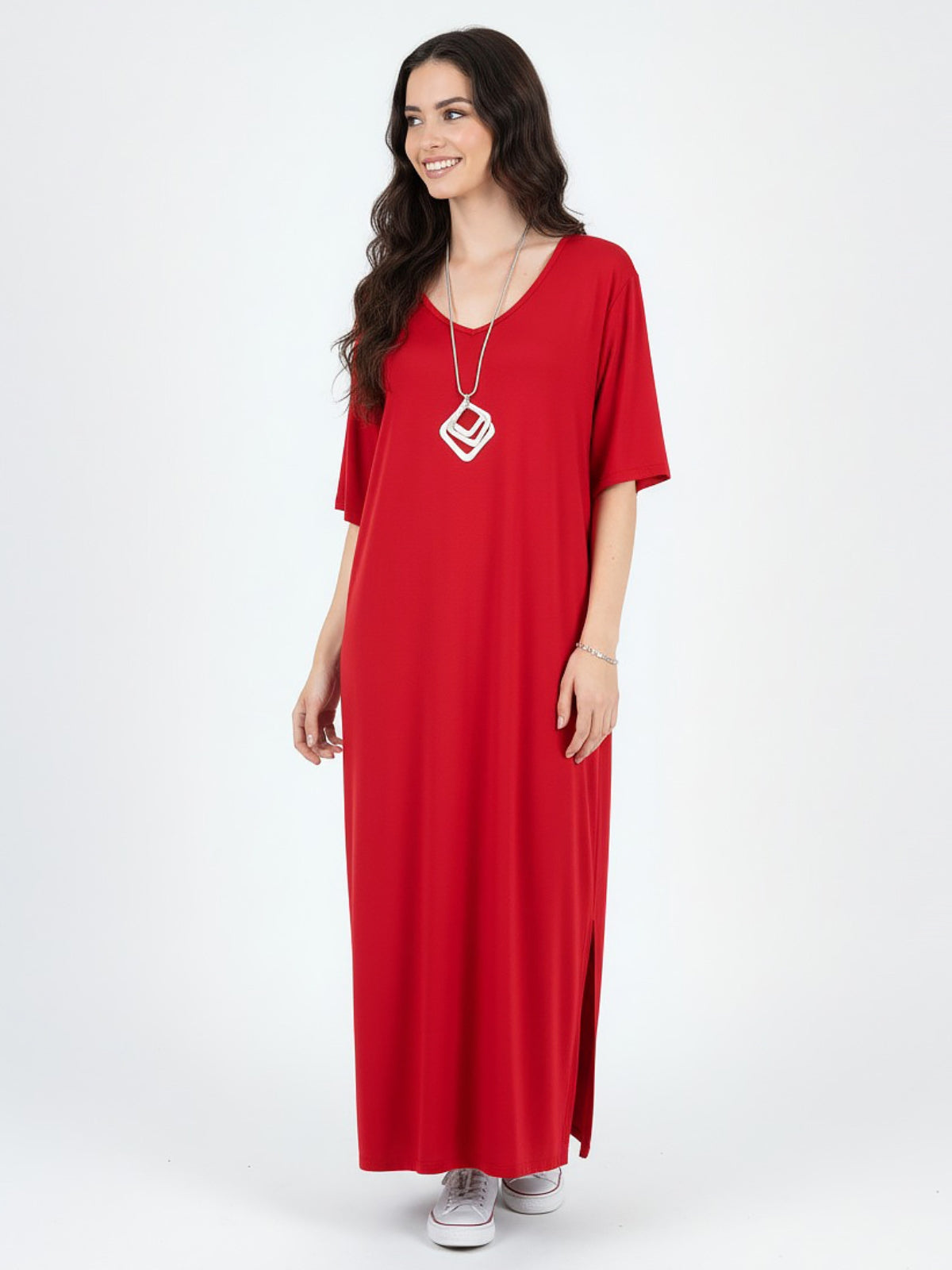 Vestido Ambra Bolsillos Manga Corta Algodón