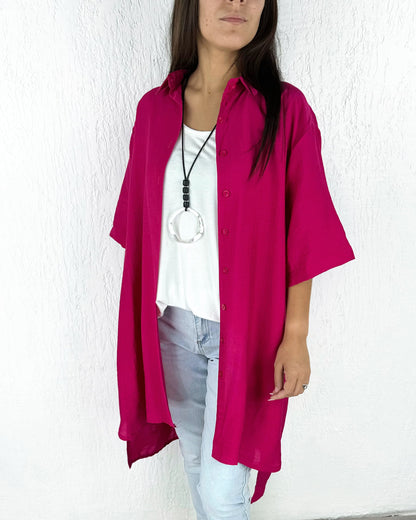 Blusa Larga Isidora Semi Satin
