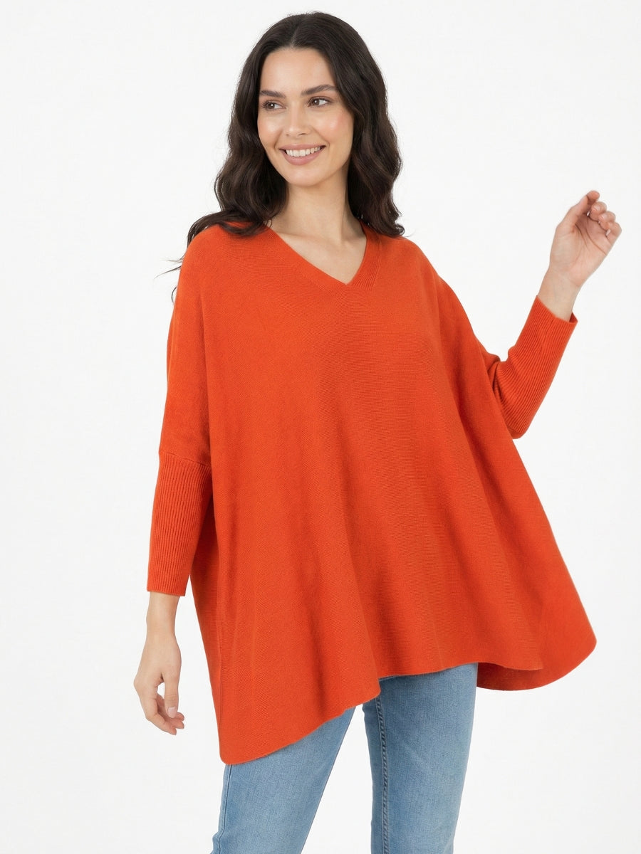 Sueter Poncho Extra Ancho Matilde Lanilla