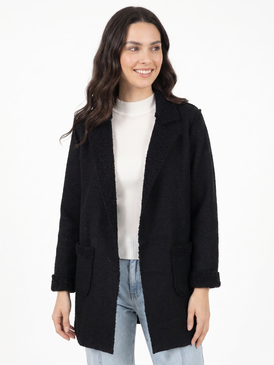 Tapado Sofia Mangas Lanilla Boucle