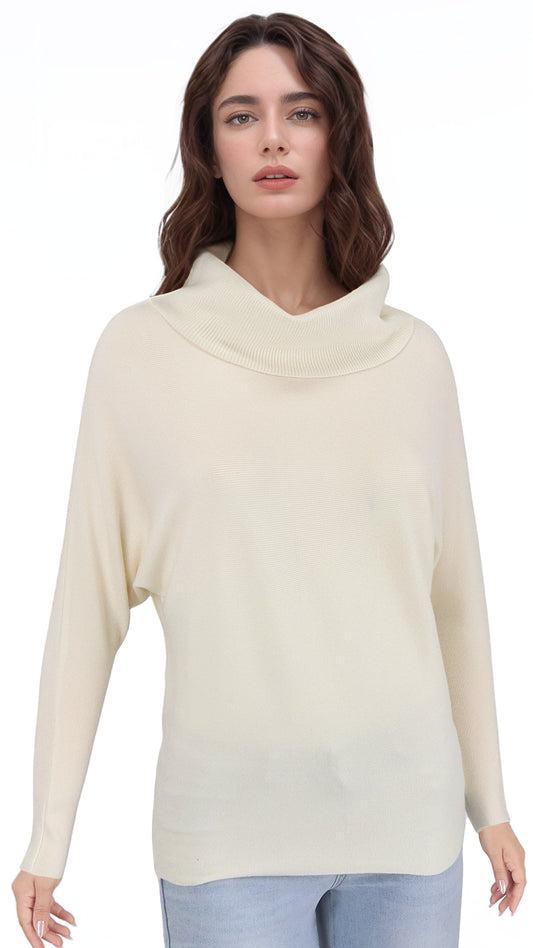 Polera Pia Murcielago Cuello Lanilla Elasticada