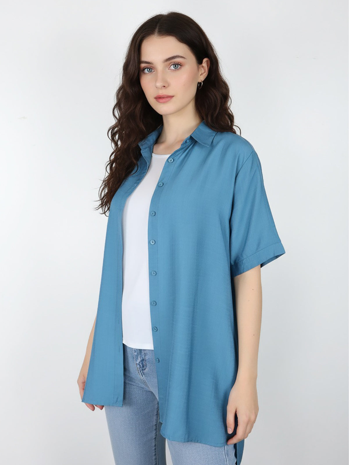 Blusa Larga Isidora Semi Satin