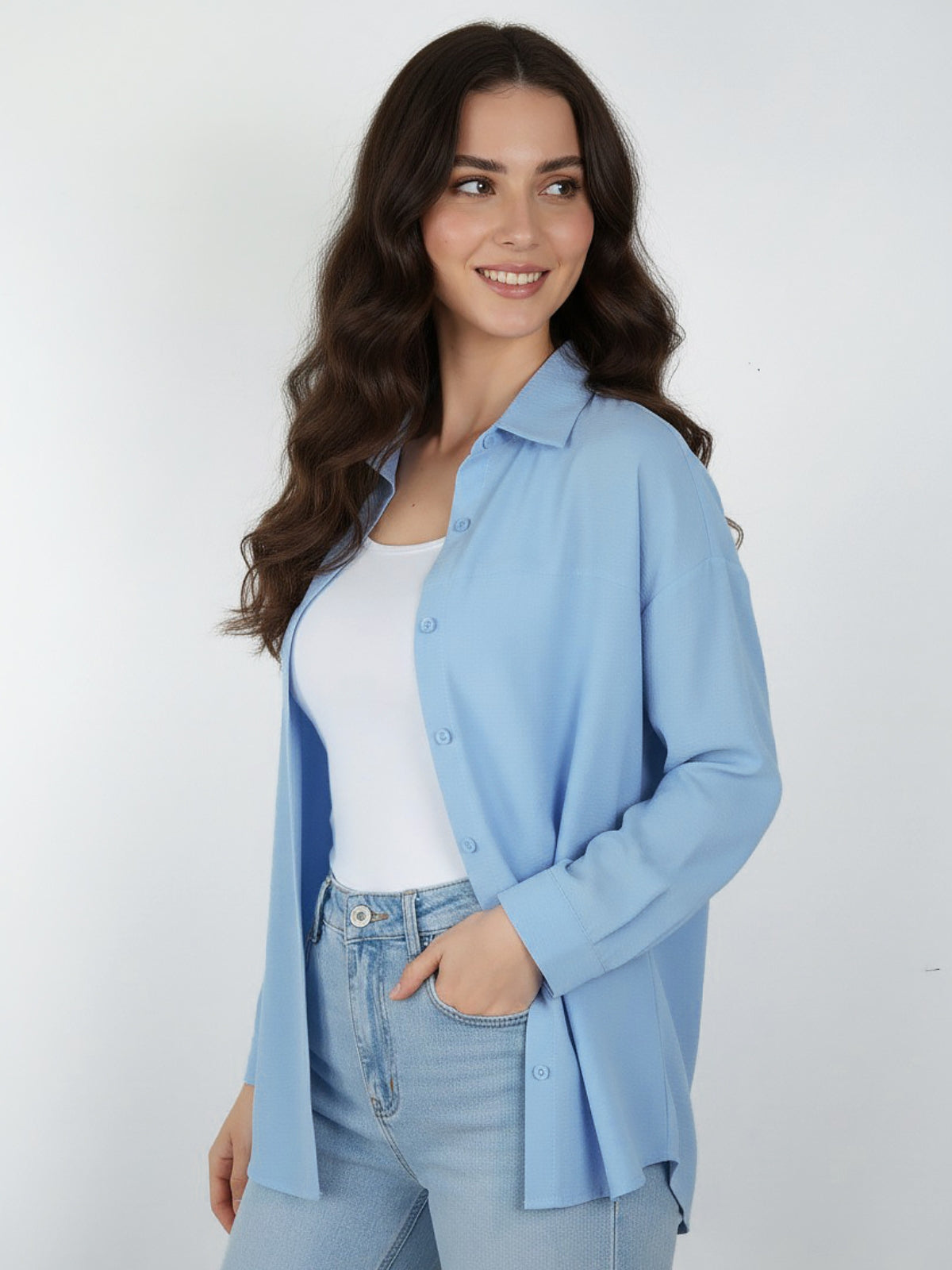 Blusa Noe Botón Viscosa Cey