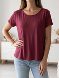 Polera Basica Manga Corta Modal Liso